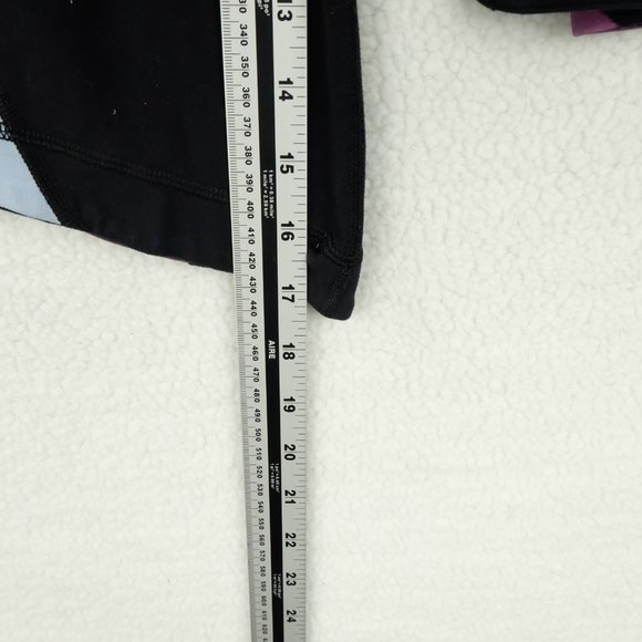 Lululemon Womens Yoga Pants 10 Black Blue Capri Stretchy Athletic Athleisure Gym - Picture 10 of 13